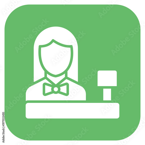Cashier Female Icon Style