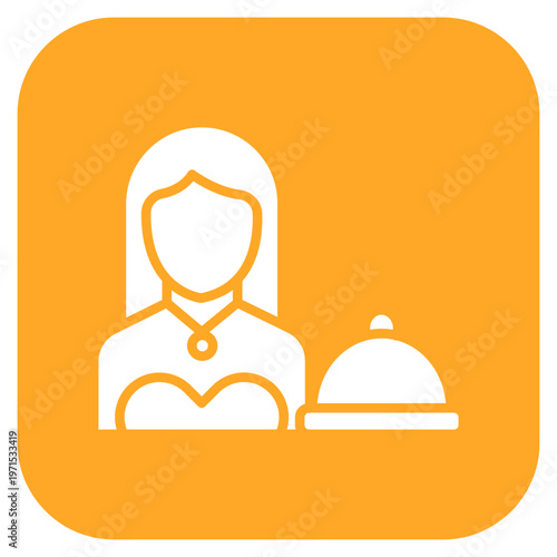 Chef Female Icon Style