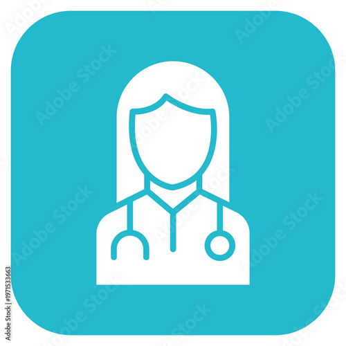 Medical Doctor Female Icon Style