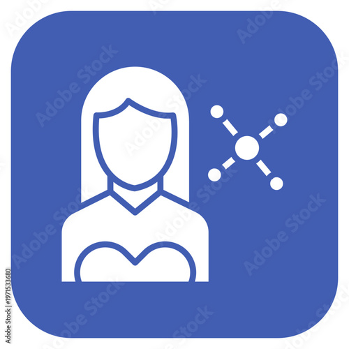 Network Specialist Female Icon Style