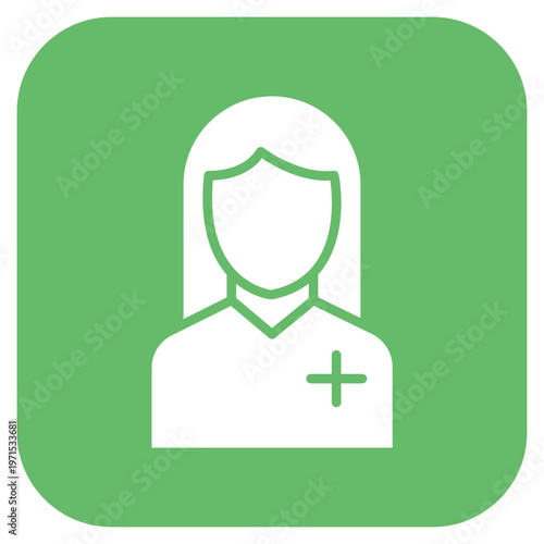 Nurse Female Icon Style