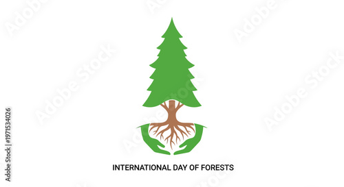 International Day of Forests Tree Logo.