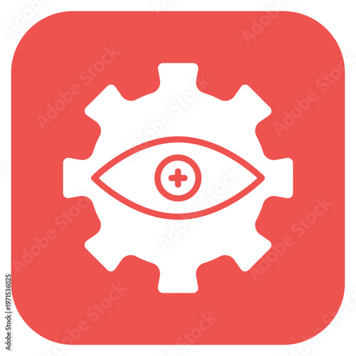 Automatic Eye Examination Icon Style