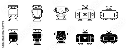 Tramway Transport Railway Vehicle Icon