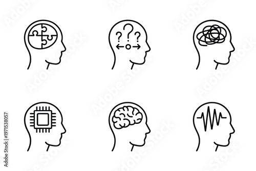 Illustrative depictions of the human mind and various mental states