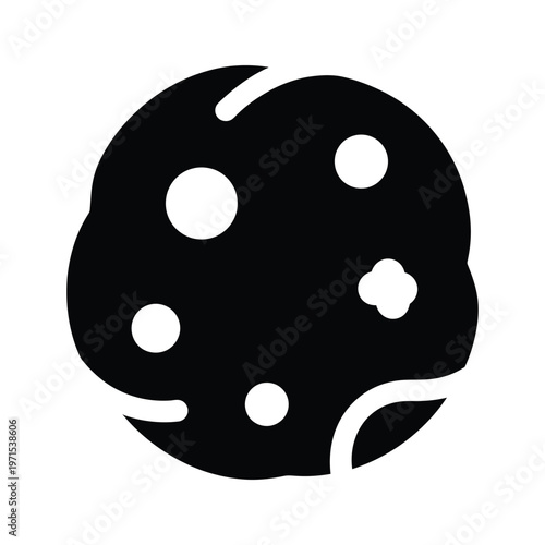 Creative depiction of a stylized moon with expressive facial features and craters