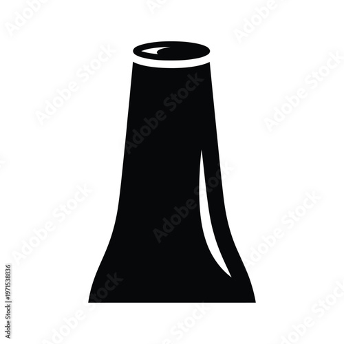 Black silhouette of a traditional conical hat with a wide brim and a narrow top.