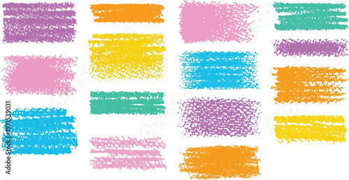 Colorful brushstroke backgrounds a vibrant collection of painted textures