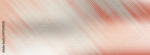Faded Coral Halftone Diagonal Banner: Abstract web header with a dynamic halftone dot pattern in coral over grey beige. Muted aesthetic with tech feel.