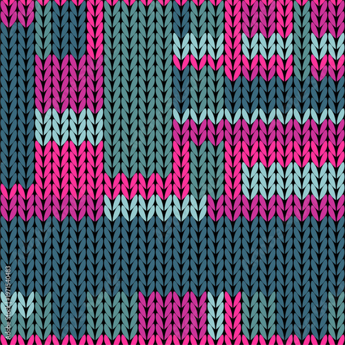 Knitted background pattern wallpaper knitting decorative print handmade textile knitting handiwork	
