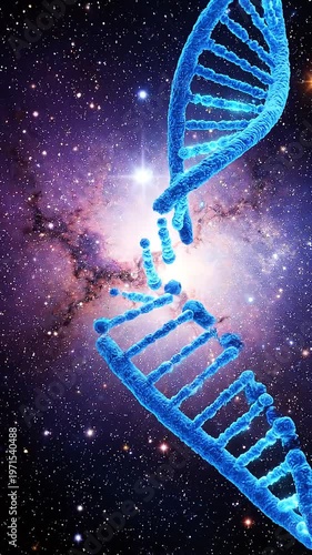 Spiral DNA Double Helix in Space