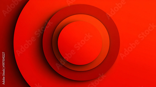 Modern Abstract 2D Graphic Design with Centered Minimalist Vector Art Focal Point on Vibrant Background