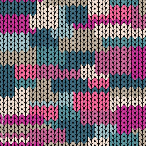 Knitted background pattern wallpaper knitting decorative print handmade textile knitting handiwork	
