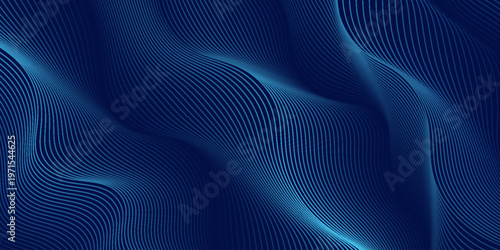 Abstract Modern Technology Background with Glowing Blue Lines. Eps10