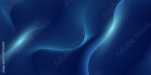 Abstract Modern Technology Background with Glowing Blue Lines. Eps10