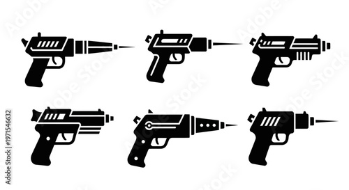 Retro Sci-Fi Laser Guns and Futuristic Blasters Collection