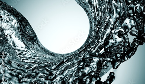 Water background, water waves, splashing water, 3D illustration.