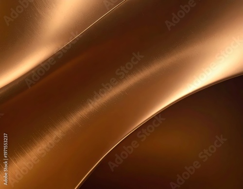 Elegant Curved Bronze Surface with Subtle Reflections and Textures