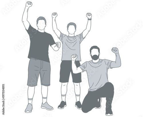 Friendship Day People learning sign language to communicate with a deaf individual Vector