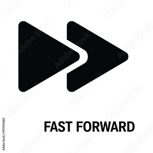Icon representing fast forward function on media players