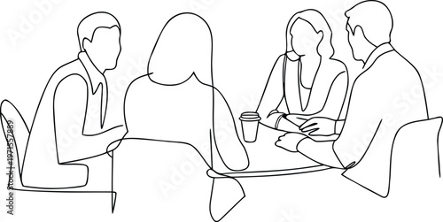 People Meeting At Table