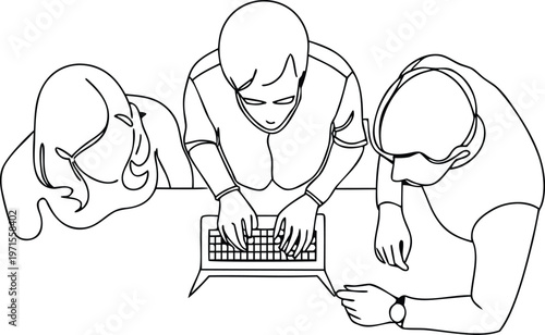 Teamwork Collaboration Technology Concept With Hands On Keyboard And Digital Device