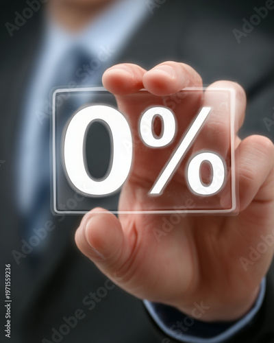 a hand in a suit holding a transparent glass with the text 