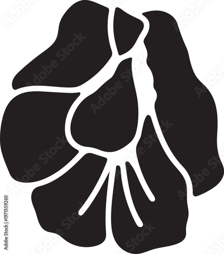 Butterfly Pea flower silhouette vector design. 