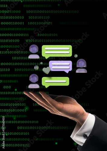 Global Email Communication Network Concept with Digital Background