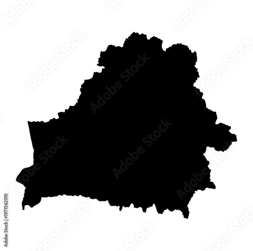 Belarus map vector isolated on transparent background detailed country outline