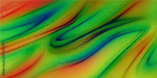 Abstract colorful background featuring smooth flowing silk waves with a soft blue and green satin texture in a wavy motion design vector illustration