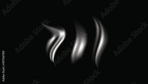 Smoke wave abstract lines vector illustration design element for airflow motion vapor effect and atmospheric design concept