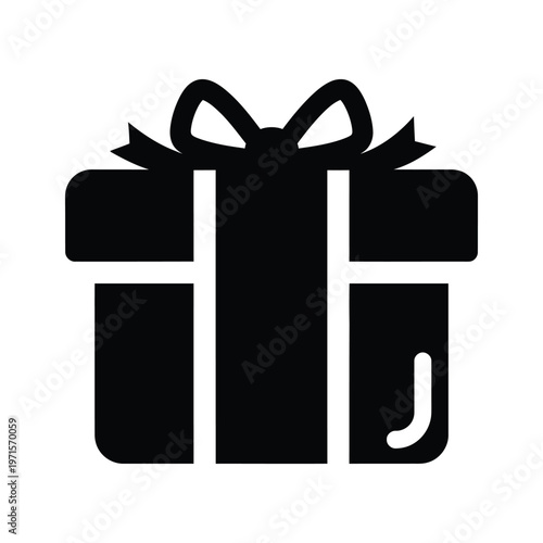 A stylish black gift box with a decorative bow ribbon on top