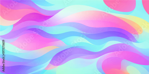 Abstract rainbow vector design featuring colorful wavy curves and light patterns for a stylish decorative backdrop illustration
