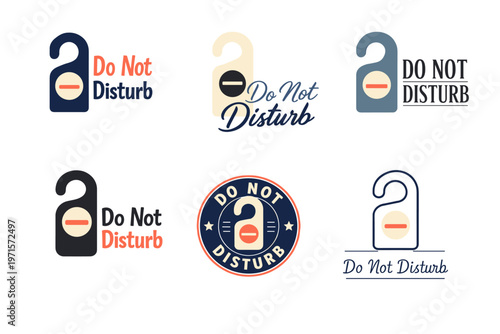 Do not disturb sign designs: creative door hanger icons and styles