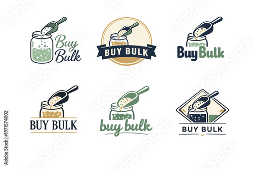 Buy bulk logos set with jar and scoop designs