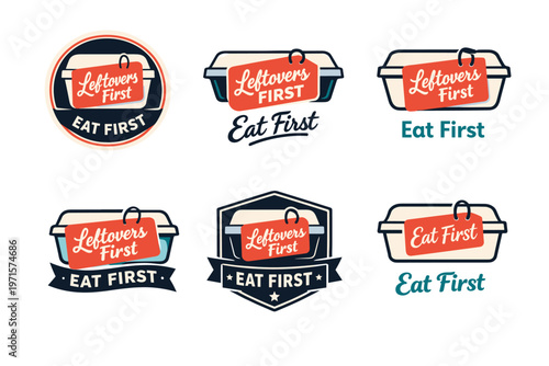 Leftovers first: diverse logo designs for food container branding