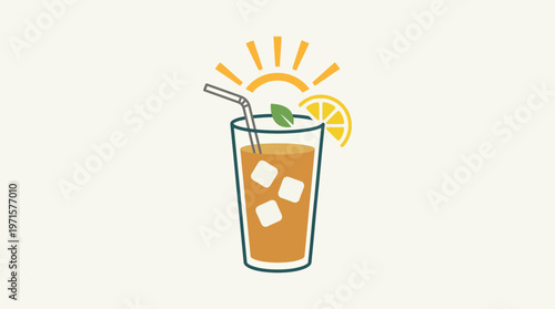 Refreshing Iced Tea with Lemon and Sunshine