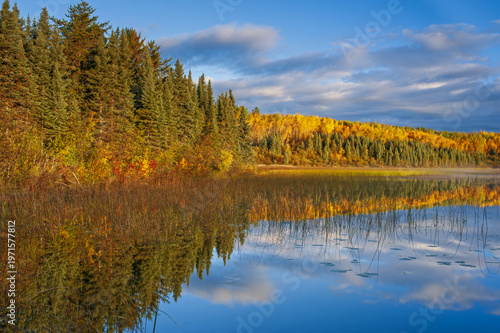 autumn, Isbister Lake, Porcupine Hills Provincial Park, Saskatchewan, Canada