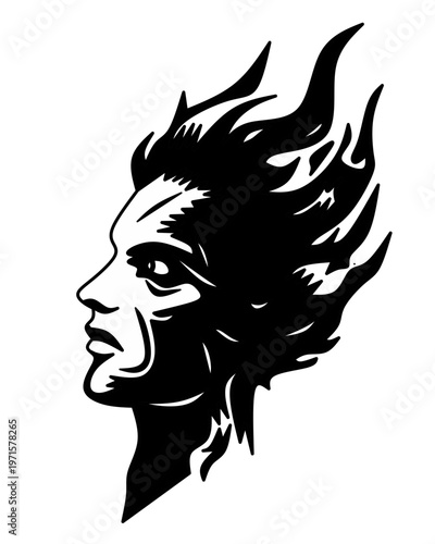 Silueta face alienígena.