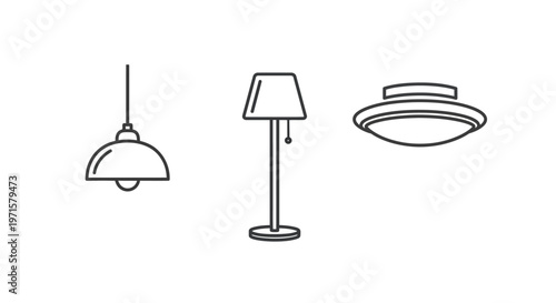 Modern lamps and lighting fixtures collection.