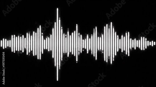 Sound wave pattern on black background.