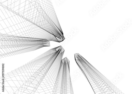 3d rendered illustration of a modern building