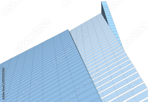abstract buildings, architectural drawing 3d