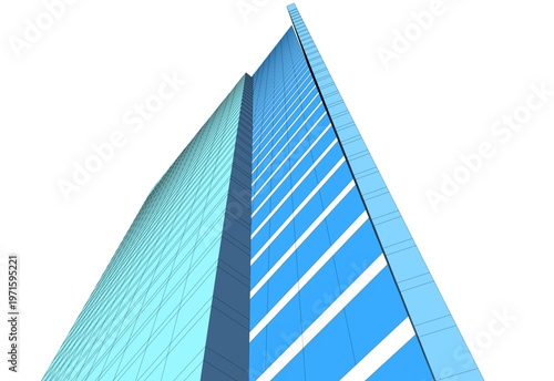 abstract buildings, architectural drawing 3d