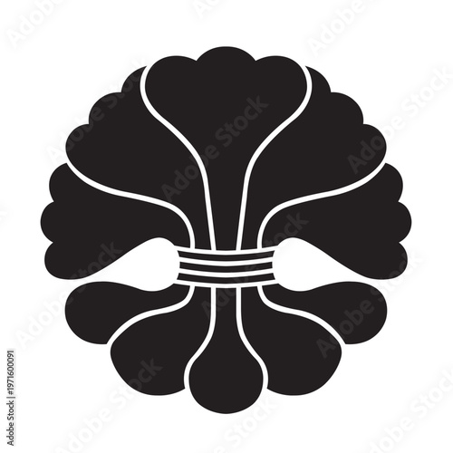 日本の伝統的な植物紋「綿紋」のベクターデータ