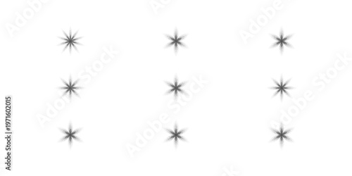 Tableau sur toile Minimalist grunge stars and asterisks with grain texture and fading edges