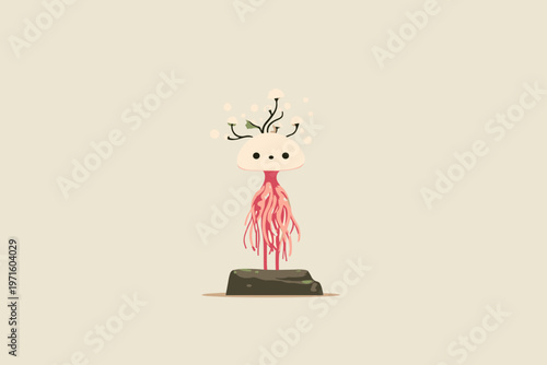 Bioluminescent Mycelium Sculpture Pulsing with Organic Life