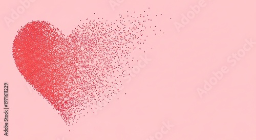 Deconstructed heart a visual representation of love and fragmentation