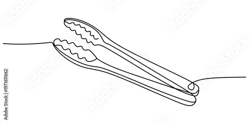 A single continuous line drawing of a shopping bag connected to an electrical power plug symbol